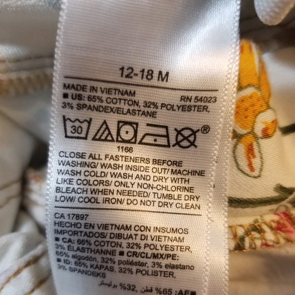 Vintage Style Floral Pant 12-18 M - Picture 5 of 6